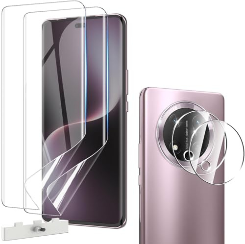 Natbok 2+2 Pièces Protection écran Honor Magic 7 Lite 5G, avec 2 Caméra Arrière Protecteur, Anti-Rayures et Sans Bulles TPU Flexible Film Facile à Installer Honor Magic 7 Lite Protection D'écran