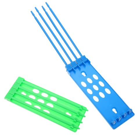 Toyvian Support Suspendu pour Bagues de Pigeons Voyageurs, Organisateur de Pattes en Plastique, Lot de 2 Pièces Bleu et Vert, Rangement Mural Compact, pour Élevage et Gestion de Volailles