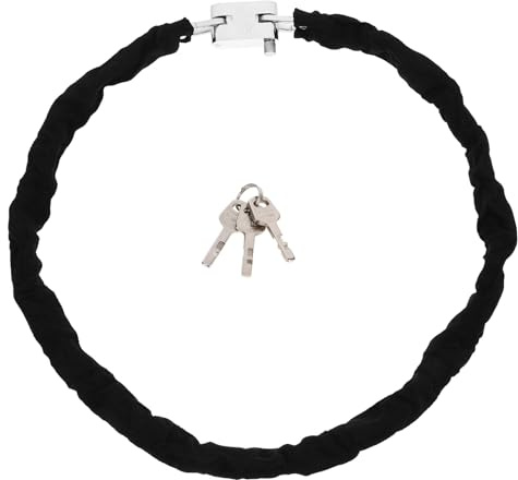 Healvian Candado de Cadena Antirrobo para Bicicleta y Motocicleta, 120 Cm, Resistente y Anticorrosión, Cerrado de Seguridad para Ciclismo de Montaña y Uso al Aire Libre