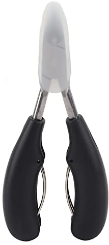 Saluaqui Pinza per Cuticole per Unghie, Tagliaunghie Incarnite Professionale in Acciaio Inossidabile con Manico Ergonomico in Plastica, per Tagliare la Pelle Morta e Correggere le Unghie (BLACK)