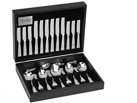 Arthur Price 88-Piece Classic Kings Canteen, Silver