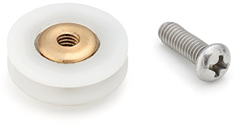 ShowerPart Grooved Shower Door Rollers/Wheels/Runners LW19, Diameter 19mm, Wheel Thickness 5mm, Nylon, Shower Door Replacement Parts, 2X