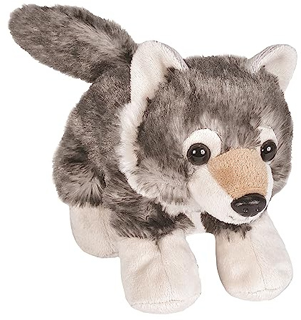 WILD REPUBLIC Wolf Stuffed Animal, Plush Toy, Gifts for Kids, Hug'Ems 7 Inches