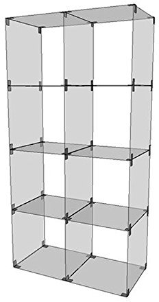 Shop Office Store GmbH Glassteckvitrine Glasregal Steckvitrine Selbstbauvitrine Glasregal Vitrine Vitrinen
