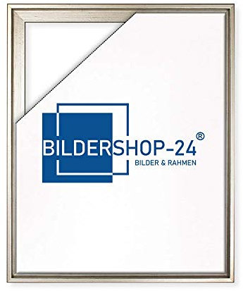 Bildershop-24 Schattenfugenrahmen Bilder Rahmen Lemgo für Keilrahmenbilder und Leinwände 40x50cm Silber Antik
