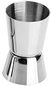 Cocktail Jigger Tasse à mesurer Double Barre, Esprit, Acier Inoxydable, 20 / 30ml 20 / 40ml 25 / 50ml Argent FENGMING (Couleur : Silver, Taille : 20/30ml)