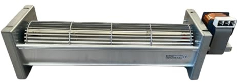 Xodo Store Tangentialfläkt Total längd: 480 mm, Munstyckets storlek: 370x44 mm, Dubbel hastighet för Pelletskamin