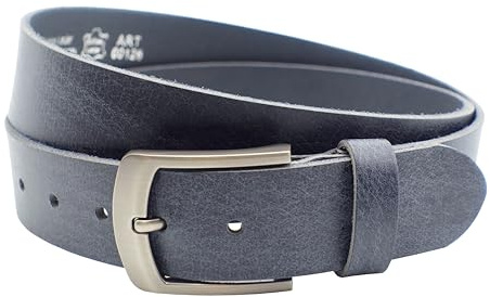 NK Belt GmbH 4cm echte Büffelleder Gürtel Navy Herren Jeans Leder Handgemacht 80cm-145 cm HG-N