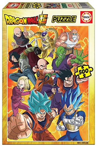 Educa - 500 Piece Puzzle for Adults | Dragon Ball Super. Includes Glue Fix Puzzle. Ages 11 (19009)