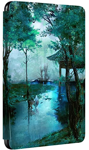 Hülle für Kindle Paperwhite 11. Generation 2021 6,8 - Flip Leder Silikon Weich Schutzhülle, Auto Aufwachen/Schlafen Magnetisch TPU Case, Mädchen Fantasie Muster (8)