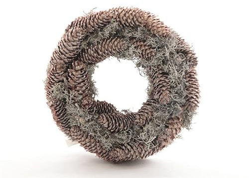 Naturkranz aus Rottanne/Baummoos - Durchmesser 35 cm - whitewashed