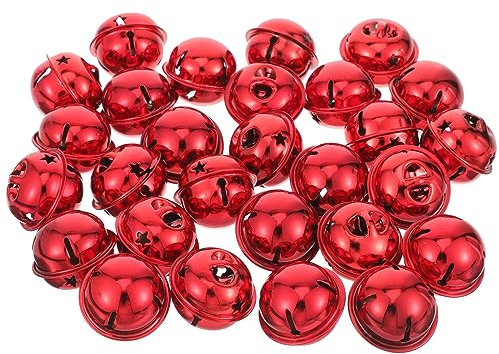 ifundom 30stücke Weihnachts-haustierglocken DIY-kettenanhänger Hund-katzenhalsband-glöckchen-Halter Weihnachtsdeko-Glocke Für Tiere