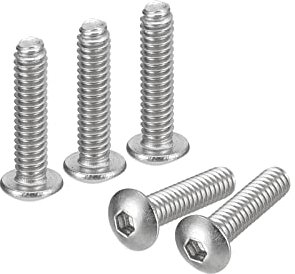 QUARKZMAN #2-56x3/8 Linsenkopfschrauben Innensechskant 100 Stück 304 Edelstahl Verschlüsse Sechskant Bolzen Schrauben Voll Gewinde Sechskant Antrieb Schrauben