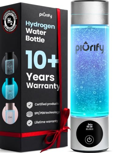 SPE/PEM Hydrogen Water Bottle Generator - Concentration Up to 4100+ PPB - Portable Athletic Performance - Certified Hydration System