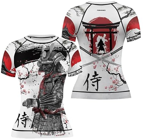 FORMONIES POD Women BJJ Short Sleeve Rash Guard BJJ Training Jiu Jitsu MMA Compression Shirt (US, Alpha, Medium, Regular, Regular, V8)