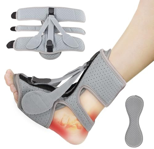 WAKERUG Plantar Fasciitis Night Splints, Ankle Brace for Plantar Fasciitis Treatment Pain Relief, Adjustable Foot Drop Night Splint for Heel Achilles Tendonitis Pain Relief for Men Women