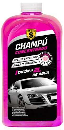 SPSIL Champú concentrado para vehículo aroma Cítrico 1 L - Limpieza profunda y efectiva - Protección adicional para la pintura del vehículo (1 L, Flor silvestre)