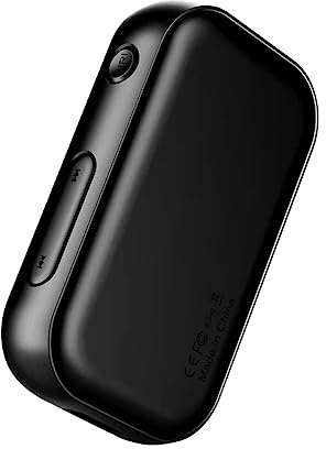 DOITOOL Kabelloser Audioempfänger Auto Wireless 5.0 Adapter 3,5mm Aux Mit Rauschunterdrückung Für Freisprechanrufe Und Energiesparender Abschaltung