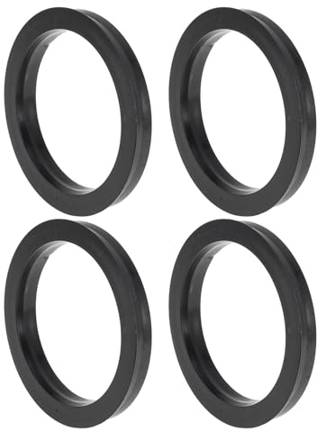 INFINAUTO Bagues De Centrage De Moyeu De Roue Noires 4 Pièces 82,1-66,1 Mm | Noir, OD 82.1mm, ID 66.1mm, Épaisseur 10mm, Pour Voiture, Élimine Les Vibrations, Améliore La Stabilité