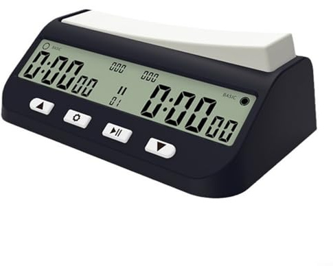 BlissfulAbode Digitaler Schach-Timer Stoppuhr für Go Chess Chinesische Schachspiele Multifunktions Timing-Modus