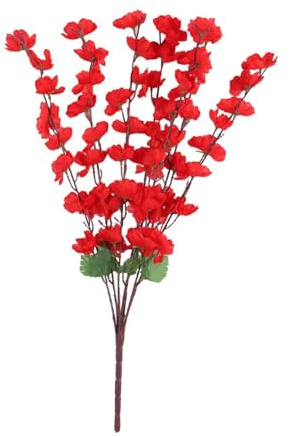 Uqezagpa 7 Forks Artificial Flowers Fake Flower For Outdoor Courtyard Gardening Decoration Artificial Flowers