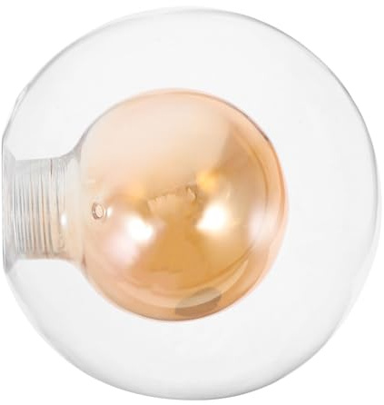 Toyvian Abat-jour Verre Bullé Transparent Pour Lampe Globe Globe De Rechange Pour Lustre Et Ventilateur De Plafond Cache-ampoule Rond