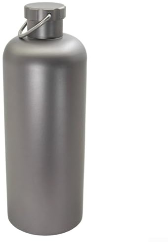 Borraccia da 600 ml in puro titanio, per viaggi, campeggio, escursionismo, leggera e resistente alla ruggine con gusto e design neutri