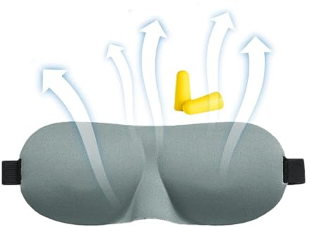 Augenschutz zum Schlafen – Schlafmaske mit verstellbarem weichem Gurt, bequeme Schlafmaske mit lichtblockierendem Band für tiefe Erholung | perfekt für die Schlafenszeit zu Hause