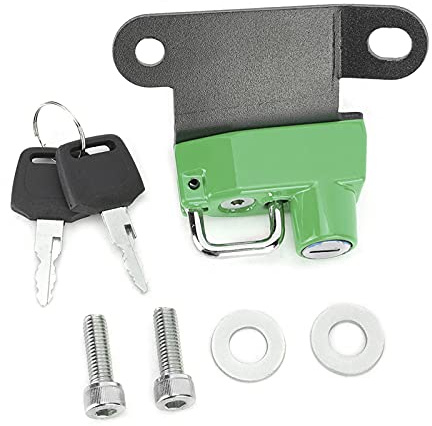 Kuuleyn Stöldskyddshjälm av aluminiumlegering Säkerhetslås, Universal manipuleringssäkra hjälmlås, Aluminiumlegering hjälmlås Stöldskyddssäkerhetskrok (Grön)