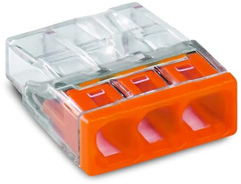 WAGO connection terminals 2273-203 | 3 wires, up to 2.5 mm², 100 pieces, COMPACT connection terminal for solid conductors, confirmed application safety, smallest possible design