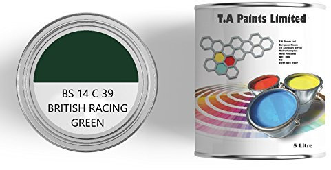 Floor Paint Quick Drying 1L British Racing Green BS 14 C 39 For Concrete, Garage Workshops, Factory & Showroom Floors On Brick, Stone, Wooden and Metal Floors Hard Wearing