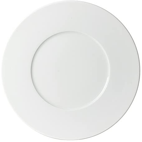 TREND' UP - ASSIETTE PLATE 27 CM PORCELAINE BLANCHE ZEN (LOT DE 6)