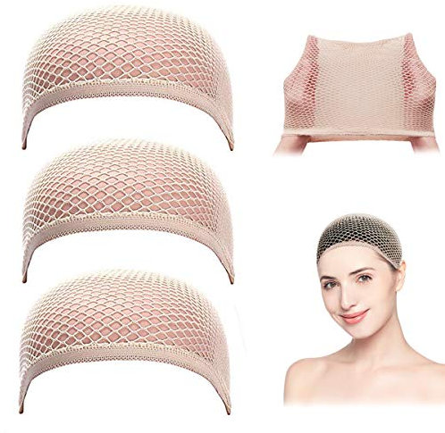Dreamlover Retina per Capelli, Calotte per Parrucche, Cuffia per Parrucche, Nudo, 3 Pezzi
