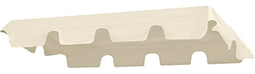 Ersatzdach für Hollywoodschaukel mit Volant - Dach Sonnendach für 2-Sitzer und 3-Sitzer, beige