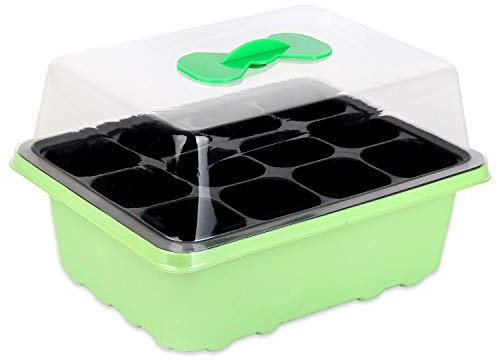 Schramm® Zimmergewächshaus ca. 19x15x7cm Anzuchtkasten 1, 2 oder 4 Stück Mini Gewächshaus Anzuchtset Anzuchtschale mit Deckel und Belüftung, Anzahl:1 Stück