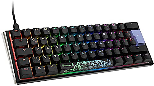 Ducky One 3 Classic Mini Clavier USB Allemand Noir, Blanc