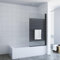 Paroi de douche sans perçage - Noir - 80 x 140 cm - 1 pièce - Paroi de douche pliable - Paroi de douche pliable - Paroi de douche en verre de douche - Porte-serviettes - 5 mm - Verre de sécurité ESG