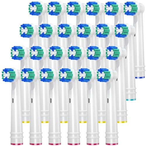 REDTRON Ersatzbürstenköpfe für Oral B, 24 Pack elektrische Zahnbürstenköpfe für Oral B Braun, Classic Precision Clean Bürstenköpfe Fit Professional Care, Vitality Pro Smart Genius Series und mehr,Weiß