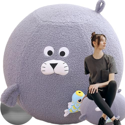 Ballon Siege Bureau Swiss Ball Ballon Grossesse: Élevez Votre Espace avec l'Ensemble de Chaise Ballon d'Exercice Ultime pour le Bureau, la maison, le Yoga, le Pilates et la Grossesse ( Color : Seal ,