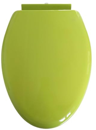 Abattant De Wc Allongé Couleur à Fermeture Douce, 47 X 36,1 Cm, Silencieux, Sans Claquement, Avec Dégagement Rapide Pour Un Nettoyage Facile, Couvercle De Toilette En Plastique Pp De Type(Color:Vert)