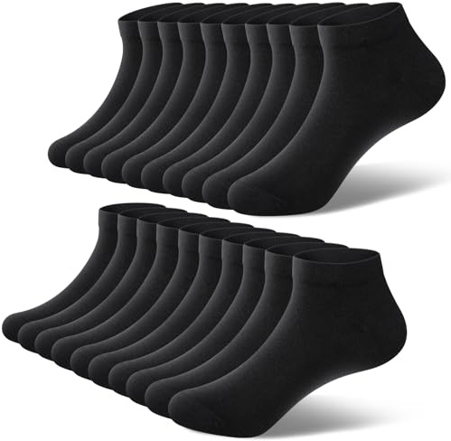 fitfets Sneaker strumpor herr dam bomull 10 par sneakerstrumpor korta sneakerstrumpor unisex svart vit grå