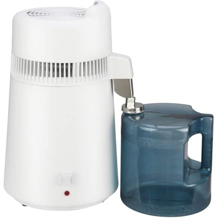 2024 Upgraded Water Distiller, 1.6 Gallon/6L Countertop Home Water Distiller w/BPA Free Plastic Container, 900 High Power, 1.3 L/H Water Distill, Distilled Water Maker Purifier for Home Travel