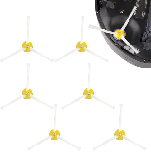 Reemplazo de Pack de 6,Pack de 4 Cepillos Laterales y 4 Tornillos de Repuesto para Roomba Serie 500, 600, 700, 800 y 900,Roomba Recambios,Recambios Roomba,Cepillos Roomba,Accesorios Roomba