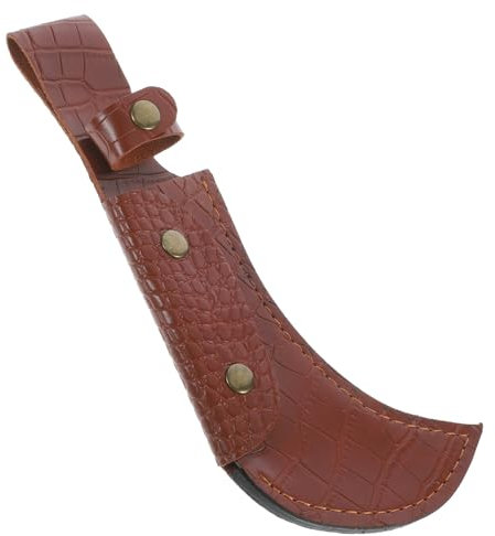 PRETYZOOM 5st Gesetzt Koch Deckt Fruchtschützer Sichelscheide Krummsäbel-schneideschutz Gartenschere Tasche Küchenmesserschutz Kochscheide Hüllenschneiderabdeckung Brown Leder