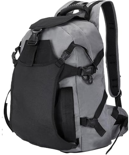 Oxford skidryggsäck, sportryggsäck, sportryggsäck för män, multifunktionell snowboardryggsäck med hjälmhållare, 25 x 30 x 50 cm (10 x 12,6 x 21 tum) skidturryggsäck för vinteräventyr och utrustning