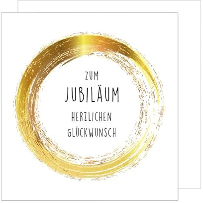 Edition Seidel Premium quadratische Glückwunschkarte zum Jubiläum mit Umschlag. Jubiläumskarte Ehrentag Grußkarte Billet Mann Frau Feier Firma (JQ102 SW025)