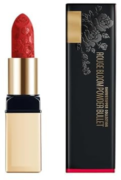 Rouge Bloom Powder Matte Bullet, High Impact Matte Finish, Weightless & Long-Lasting Up To 10Hrs, Infused With Vita Rose For Smooth & Moisturised Lips, Blurs Lip Lines - Scarlet Rose, 4 g (Pack Of 1)