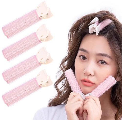 4 Stück Volumen-Haarspangen, Haarwurzel-Clips, Natürliche Flauschige Lockenwickler, Roller Clips, Sofortige Haarvolumen-Clips, Haarstyling-Werkzeuge, für Langes, Kurzes und Lockiges Haar