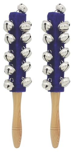 2 x Percussion Glocken mit Holzgriff, Schlittenglocken, 21 x Percussion Glocken, Percussion Musikinstrumente