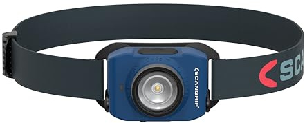 SCANGRIP, Zoom – Wiederaufladbare LED Stirnlampe 220 lm mit Zoomfunktion, 3 Helligkeitsstufen, Li-ion Batterie und IP54 Schutz